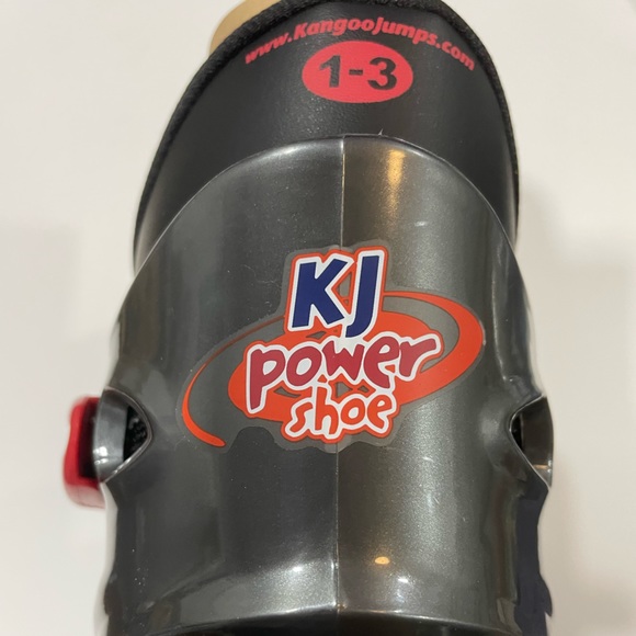 NEW super FUN Kids KJ Kangoo Jumps Power Shoes size 1-3 Titanium, Black & Red - Picture 8 of 10